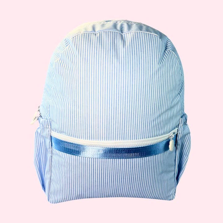 Babyblå Preppy Rand ~Glansig~ Medium Ryggsäck med Fickor | Mint för wholesale av Mint