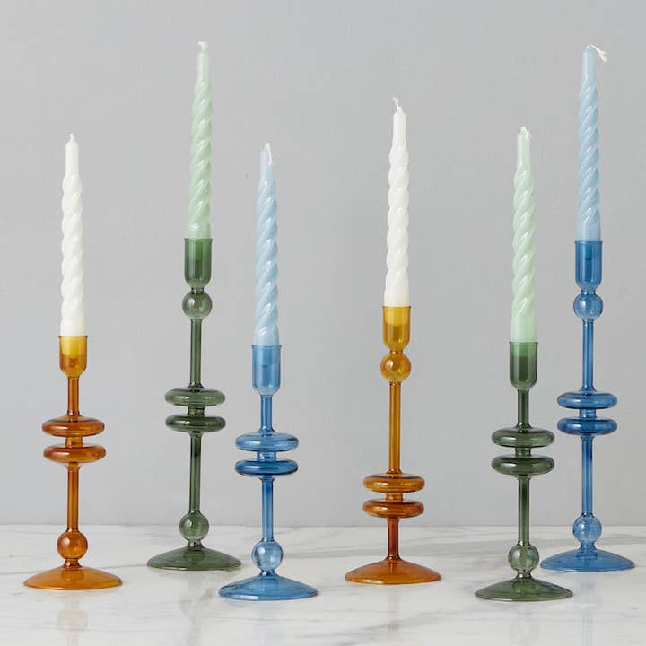 etúHOME – Vela/castiçal cónico por atacado – Velas Torcidas Laqueadas, Brancas, Caixa, Conjunto de 67