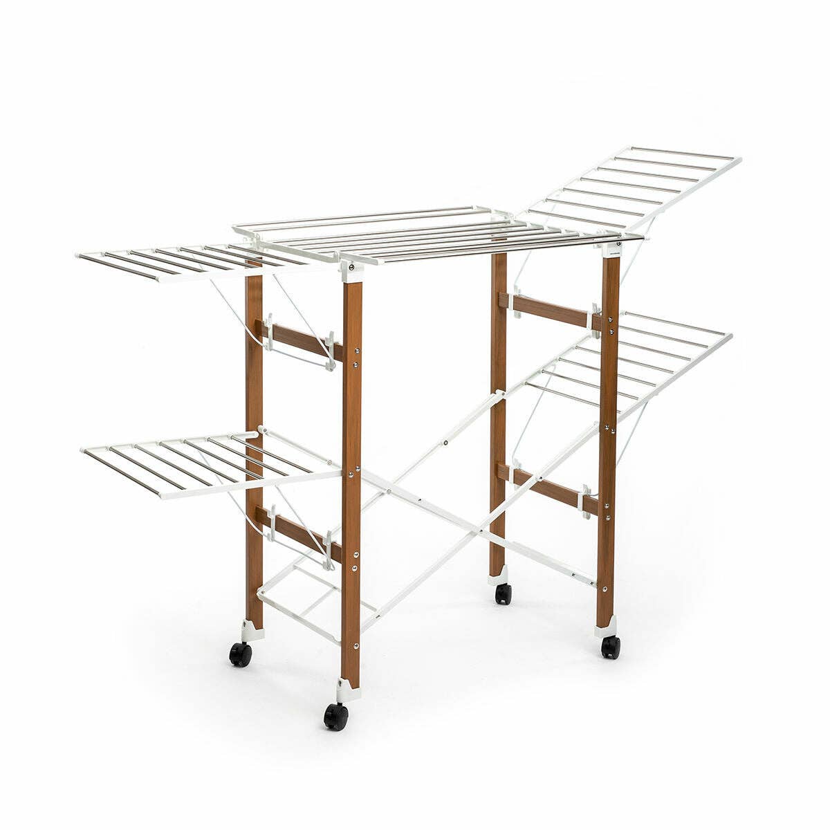InnovaGoods - Wholesale Clothes Hangers - Dreeyl InnovaGoods 38 Bar Vertical Folding Drying Rack with Wheels8