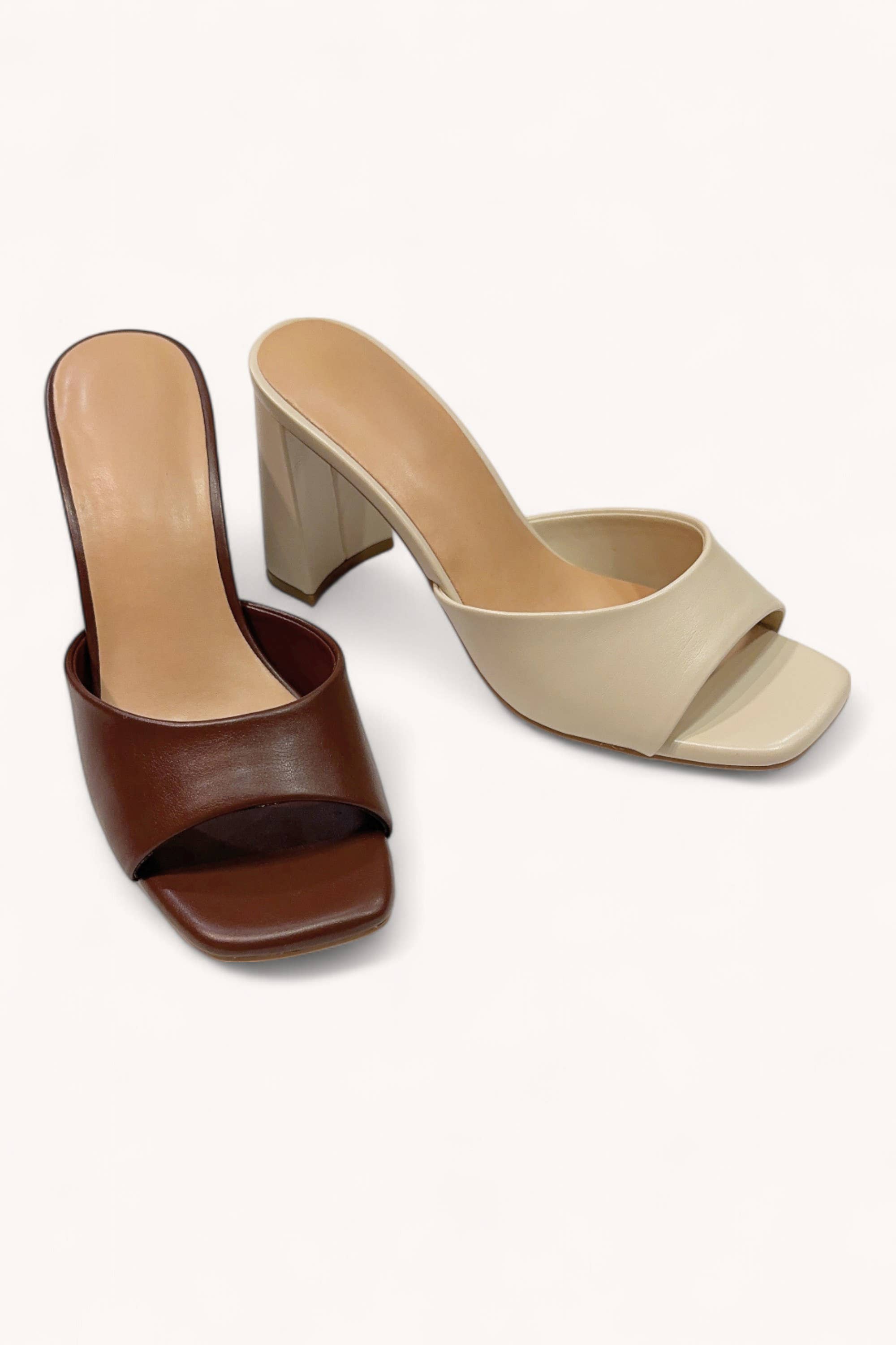 CCOCCI - Venta al por mayor Zapatos de tacón - Mujer - SANDALIAS MULE DE TACÓN ANCHO CON ESTILO CHIC EVERLASTING-410