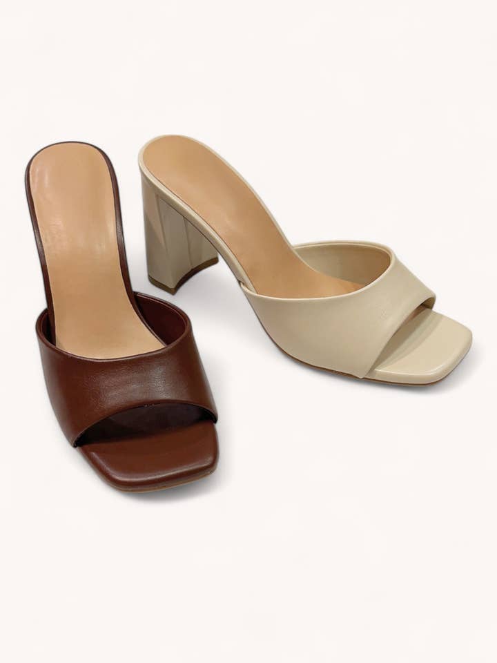 CCOCCI - Vendita all'ingrosso Tacchi alti - Donna - SANDALI MULE CON TACCO A BLOCCHI CHIC EVERLASTING-410