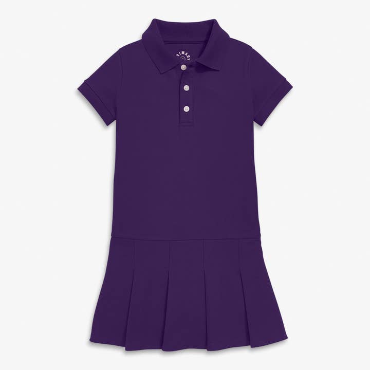 Primary - Wholesale Dress - Kids - Short Sleeve Pique Polo Dress
