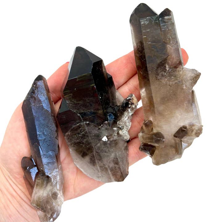 New Moon Beginnings - Wholesale Spiritual Stone/Crystal - Raw Smoky Quartz Cluster with Large Points