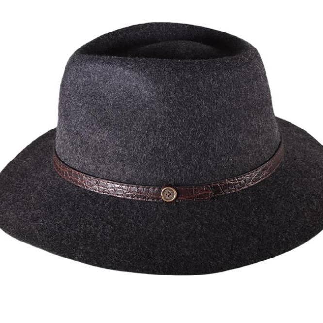 The Crushable Dingo Felt Hat - Mottle Black for wholesale by Fallen Broken Street