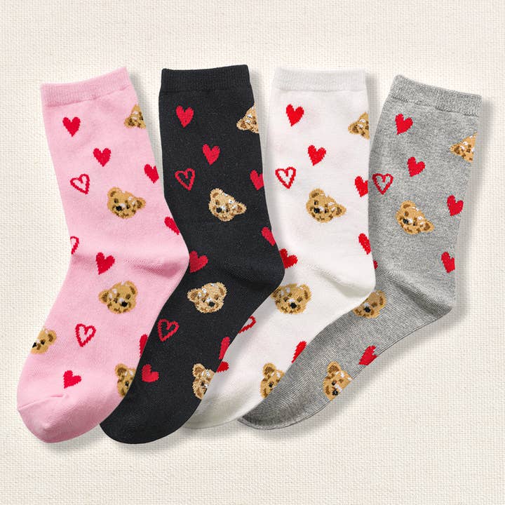 , SI-27310 Heart Bear Valentine Socks and other Purchase Wholesale valentines teddy bear. Free Returns & Net 60 Terms on Faire trending on Faire.
