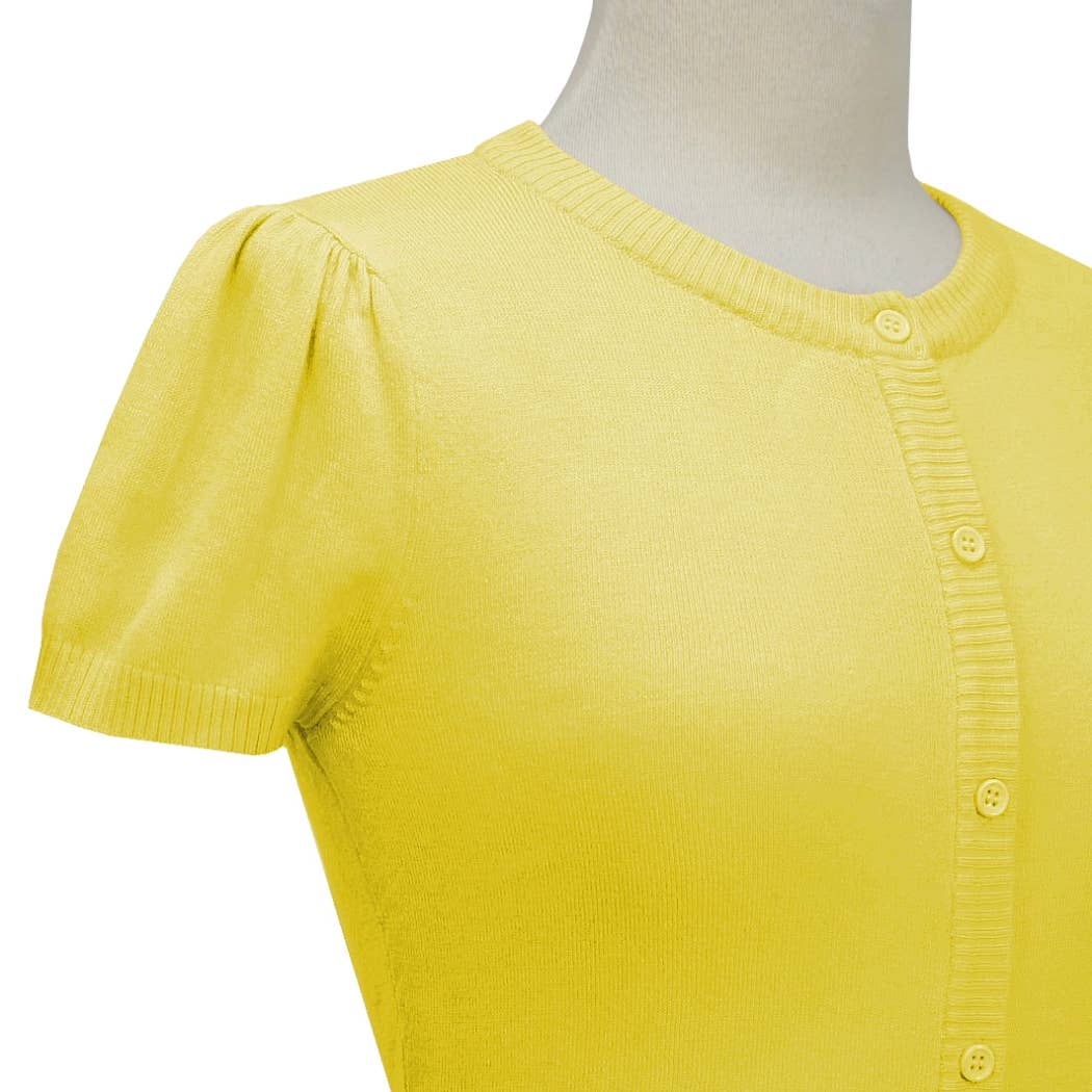 Mak - Vente Cardigan – femme - Cardigan court à col rond à manches courtes CB053660