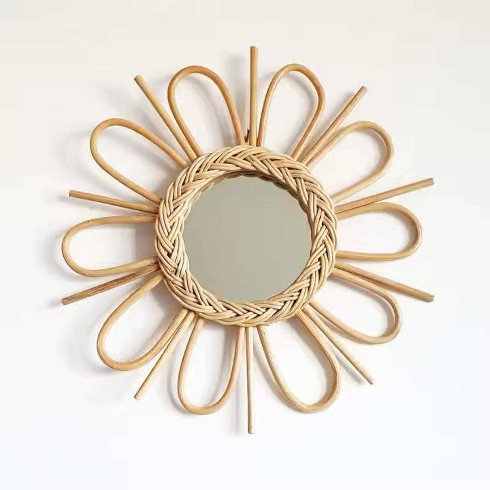 HandHappiness – wholesale Wall mirror – Set Of Rattan Mirrors, Boho Mirror,Rattan Wall Mirror.1