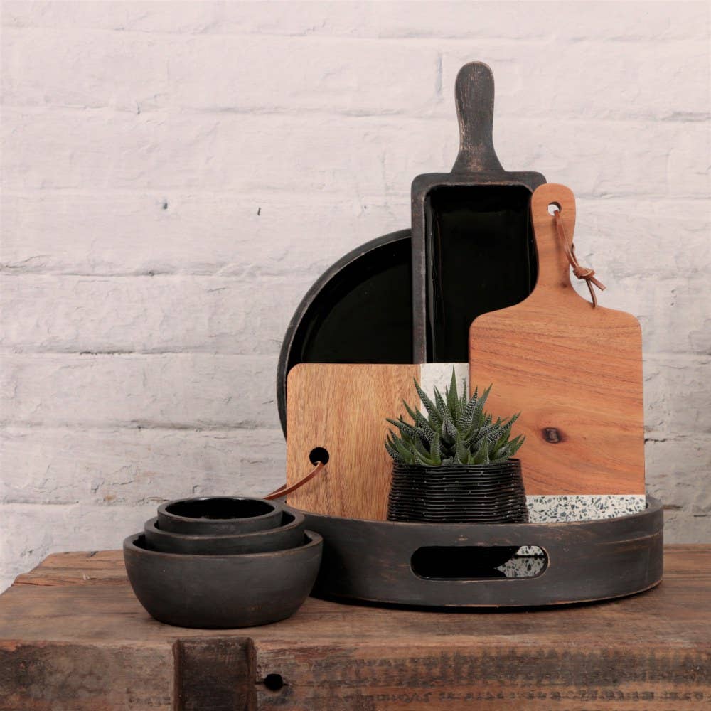 EARTHWARE – Bandeja de servir por atacado – Conjunto de tábua de servir Jack 22