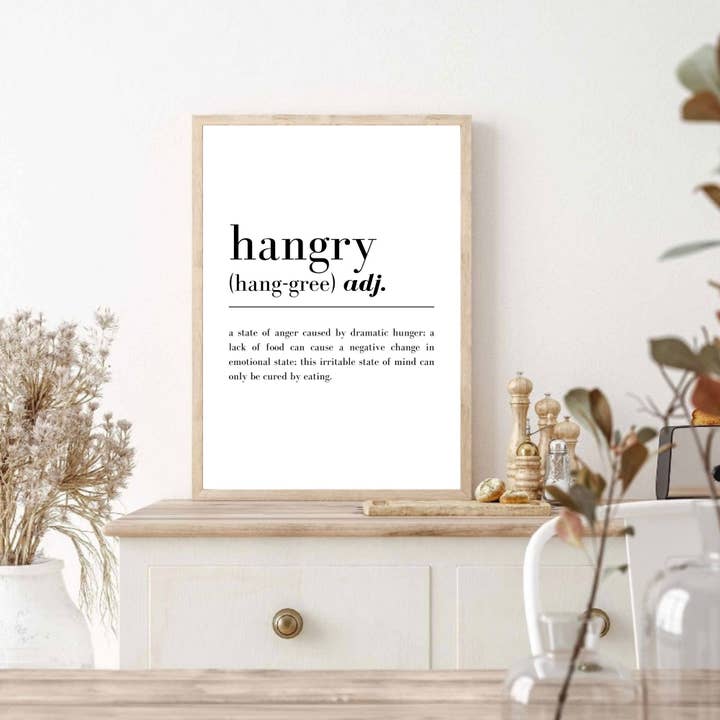 PRINTD image – Engroshandel Kunsttryk – Køkken Print, Sjov Typografi Prints, Wall Decor Print1