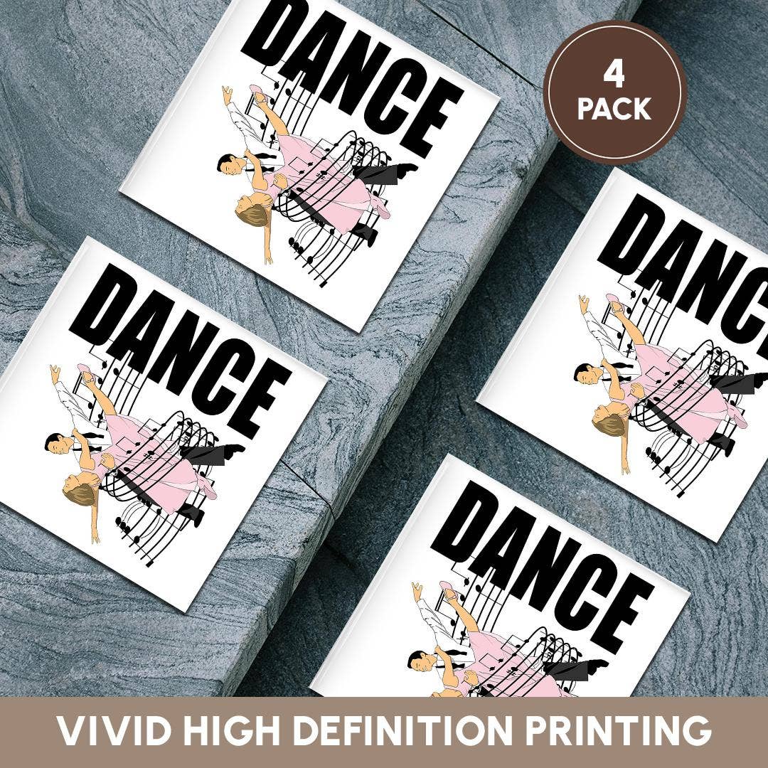 3dRose - Vendita all'ingrosso Sottobicchiere - 3dRose, Partner di danza che ballano avvolti nella musica, per l'amore della danza., Sottobicchiere5