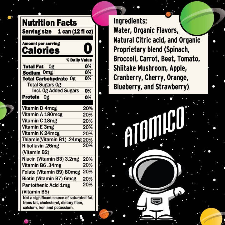 ATOMICO - Wholesale Sparkling Water - ATOMICO Sparkling Water  - Orange - 12pk2