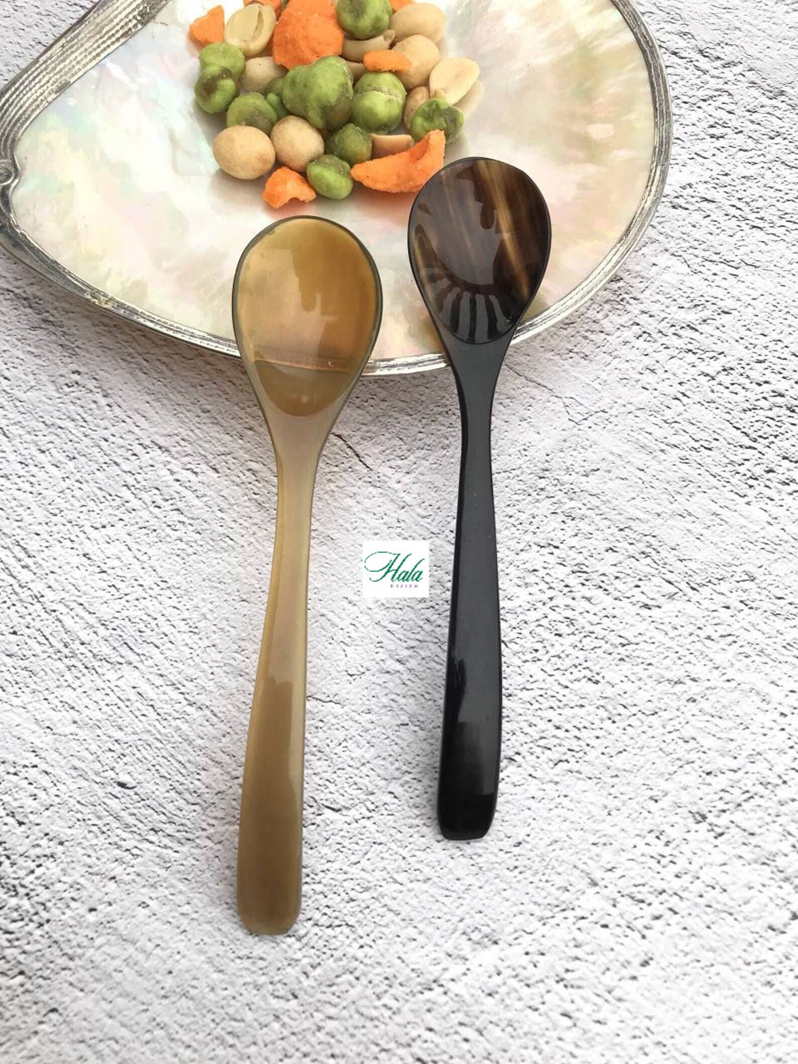 Hala Design – wholesale Bordssked (Bestick) – Personlig Horn Egg Spoon3