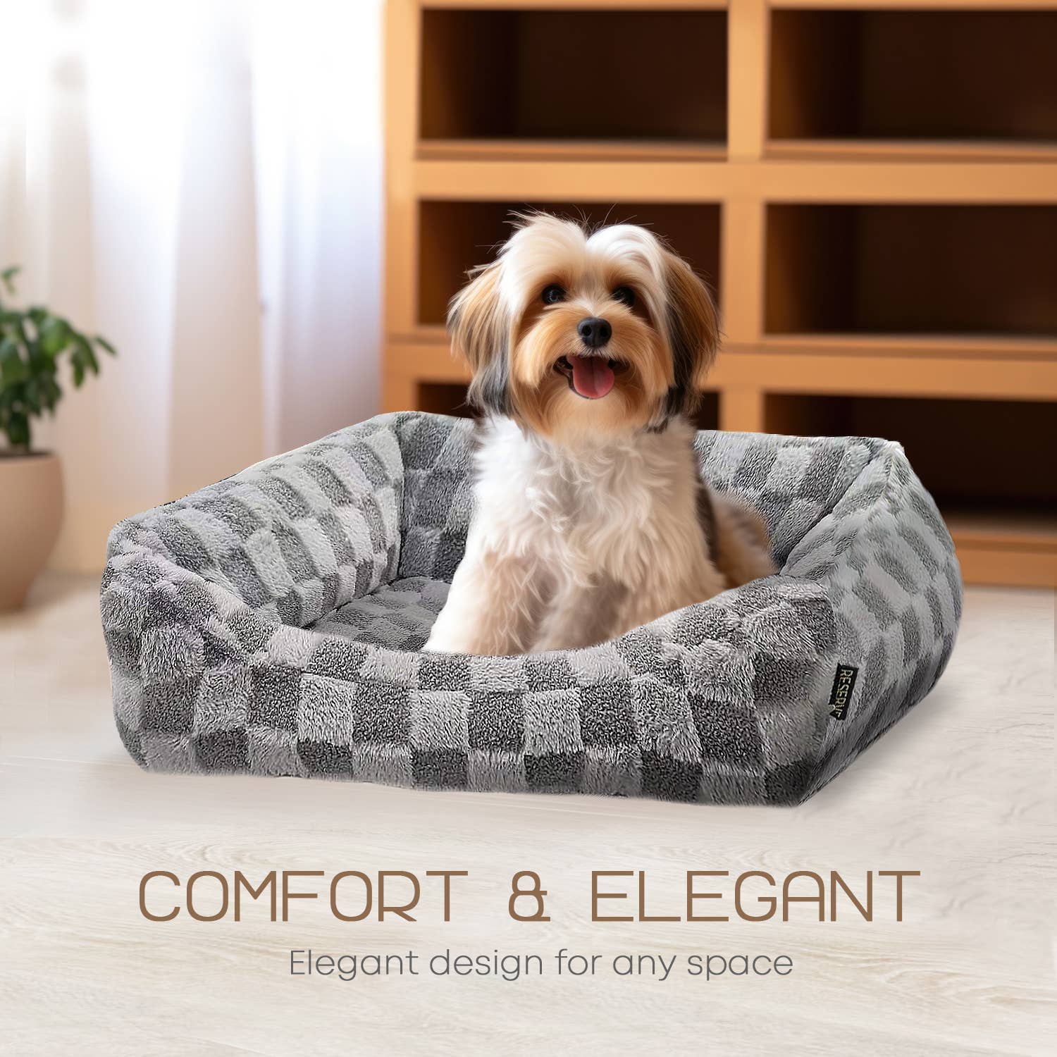Precious Tails - Wholesale Pet Bed - Cat/Dog - Reserve Checkered Cuddler, Ultra-Soft & Elegant Bed For Pets9