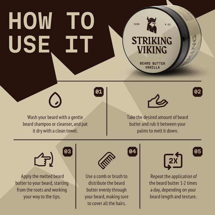 Striking Viking - Wholesale Beard Styling Product - Beard Butter - Vanilla3
