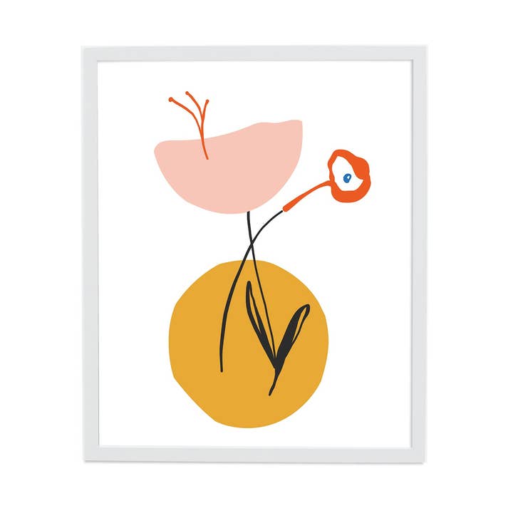 Inky Floral Poppy Art Print for wholesale by Ampersand Design Studio