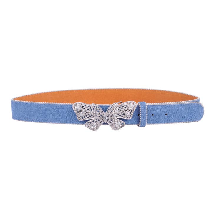 Most Wanted USA - Wholesale Belt - Women's - Rhinestone Butterfly Buckle Belt