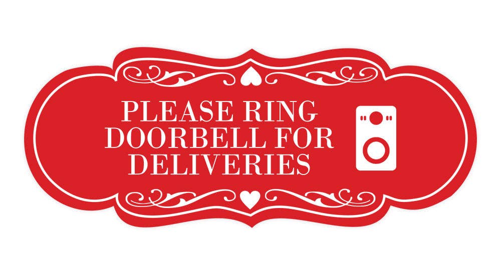 All Quality - Wholesale Sign - Signs ByLITA Designer Please Ring Doorbell for Deliveries Wall or Door Sign11