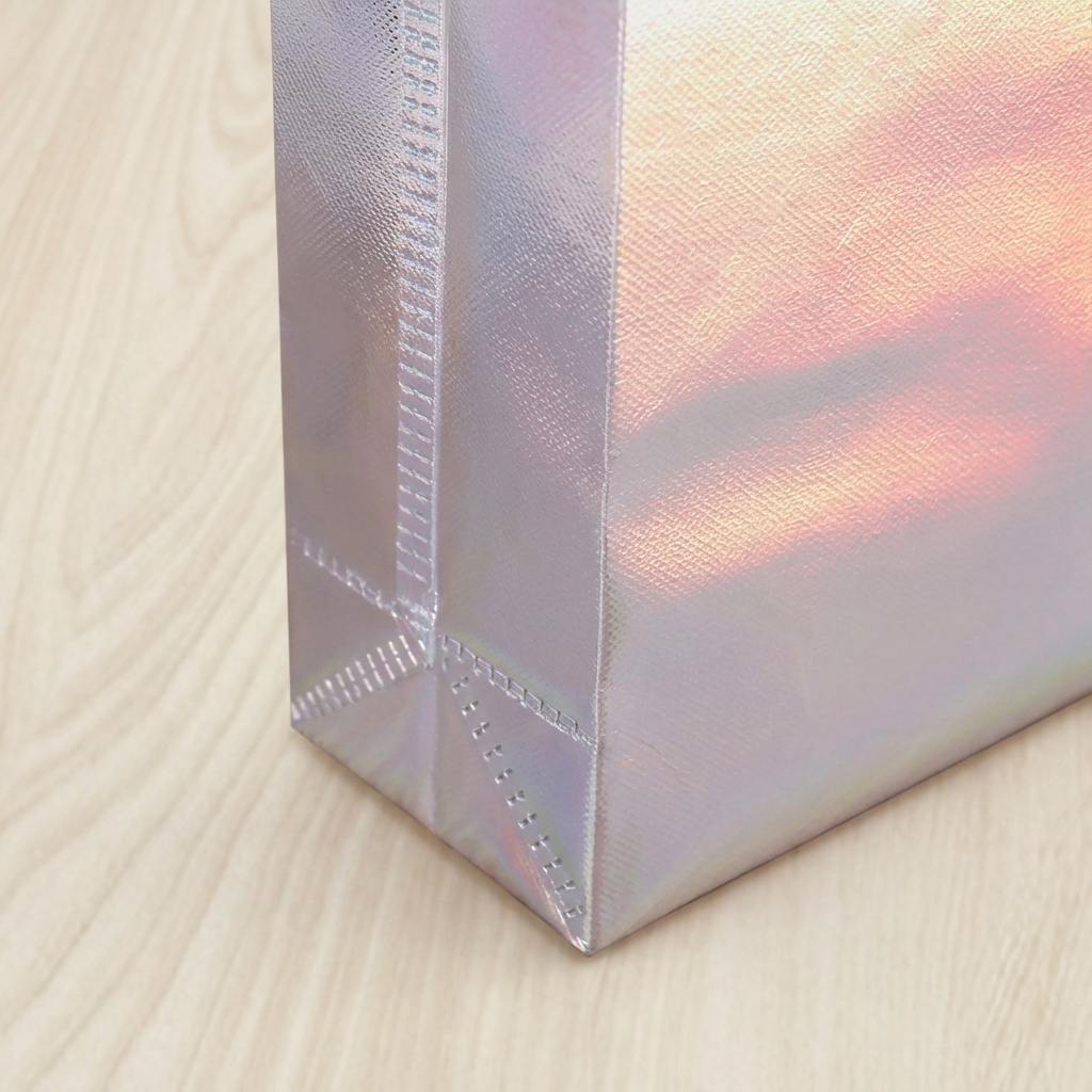 ByHome – wholesale Gift bag – 50pcs, 4 Sizes Iridescent Holographic Non-woven Gift Bag5