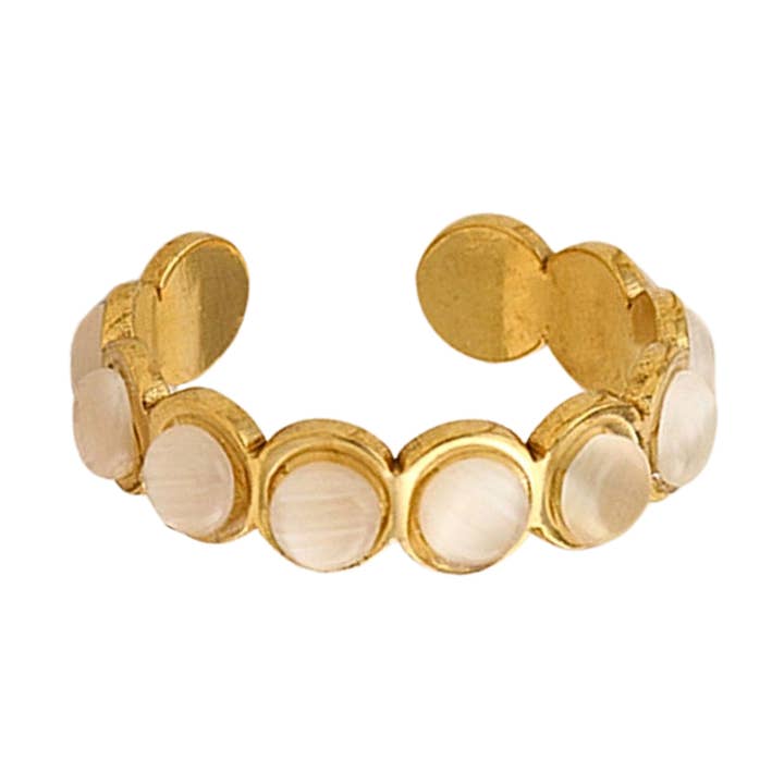 Gold Ring Roxy Weiß für den Großhandel auf Faire0