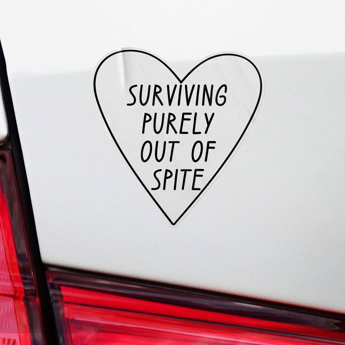 Sticker Bull - Wholesale Sticker - Surviving Purely Out Of Spite Sticker, Waterproof Vinyl3