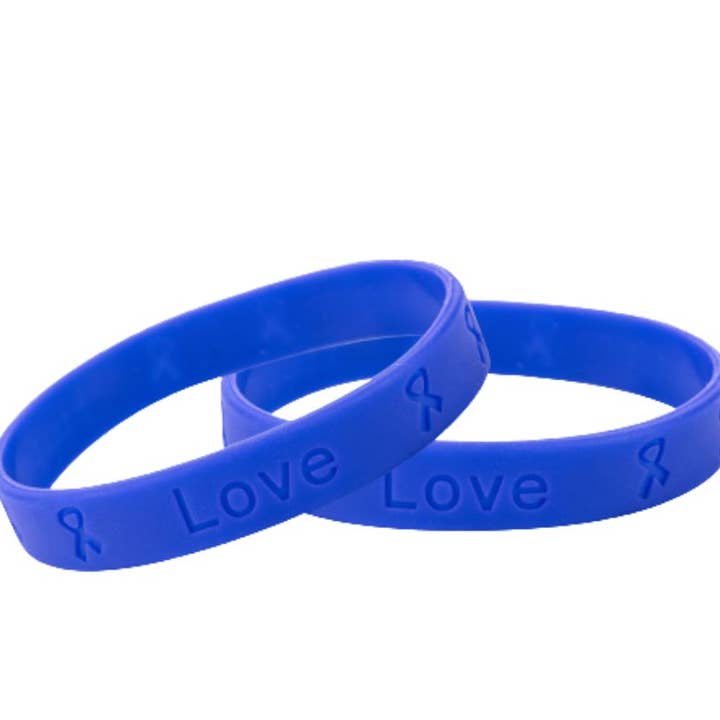 Periwinkle Silicone Bracelets for wholesale by The Awareness Company