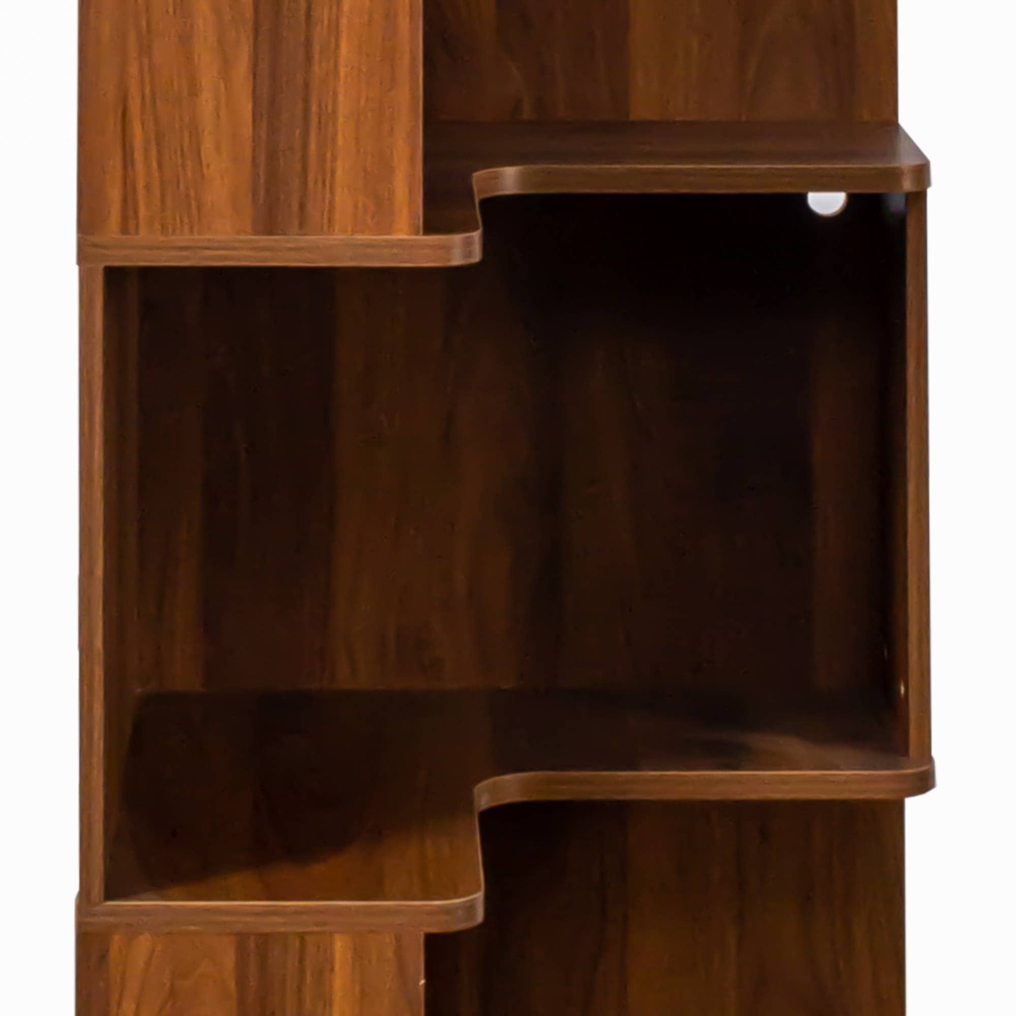39F Inc. - Wholesale Bookcase - 5-Tier Corner Bookshelf with LED Lights for Display&Storage5