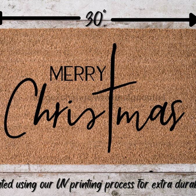 Merry Christmas Door Mat | Christmas Doormat | Winter Decora for wholesale by DecoExchange