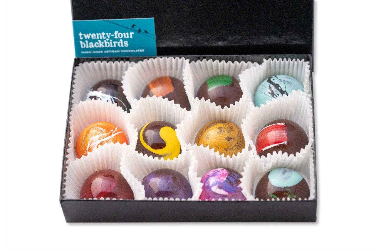 Twenty-Four Blackbirds - Wholesale Chocolate box - Flight of Truffles 12 pc