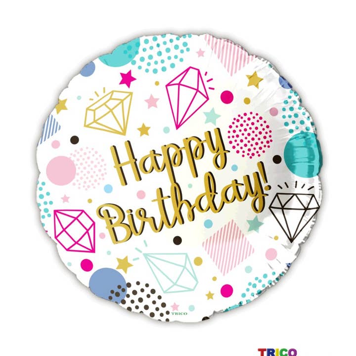 18" Happy Birthday Mylar Balloon #367 for wholesale by Party Expo, LLC