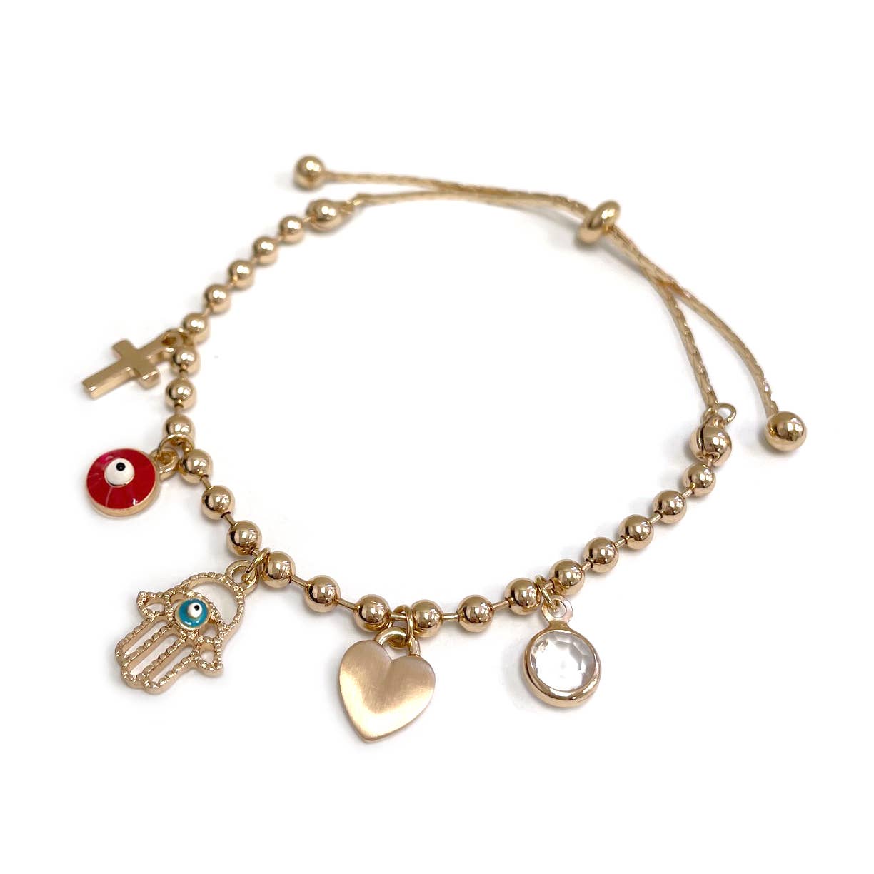 StarryNYC - Wholesale Charm/Dangle Bracelet - CCB Beads Adjustable with Multi Charm Dangle Bracelet2