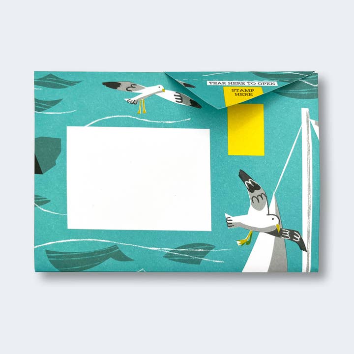 pigeonposted - Wholesale Stationery/Notecard Set - Safe Harbour Pigeon Folding Letter Pack – pack of 6 letters2