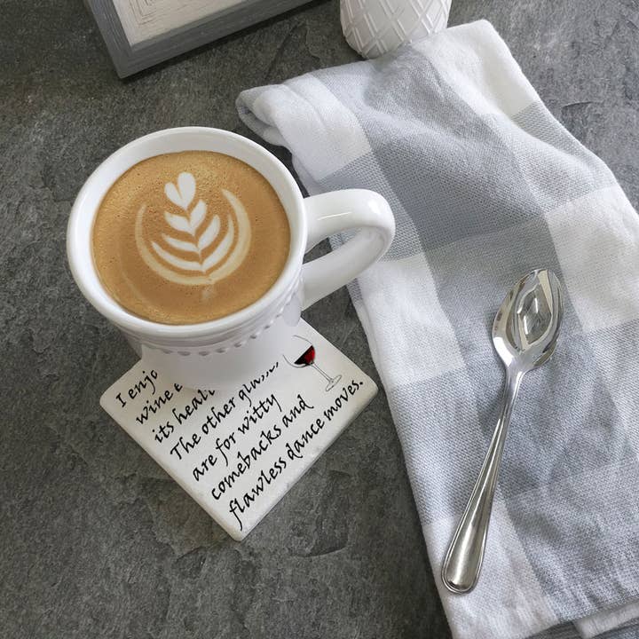 Tipsy Coasters & Gifts - Vendita all'ingrosso Sottobicchiere - Mi piace un bicchiere di vino sottobicchiere