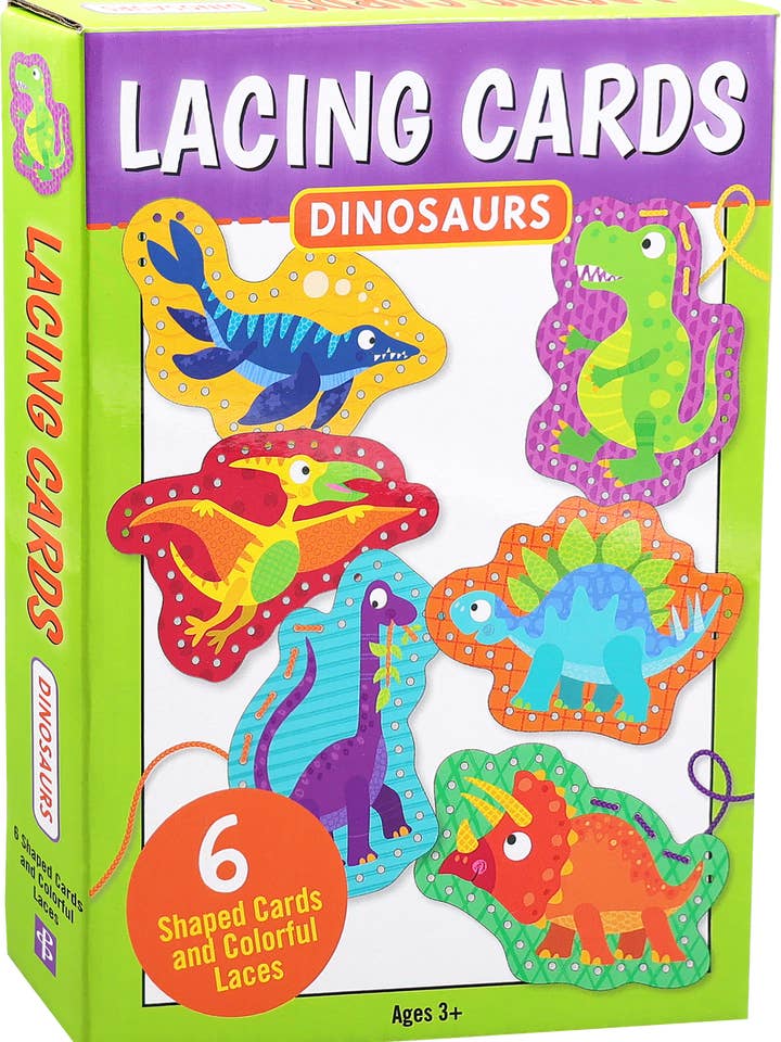 Dinosaurs Lacing Cards for wholesale by Peter Pauper Press