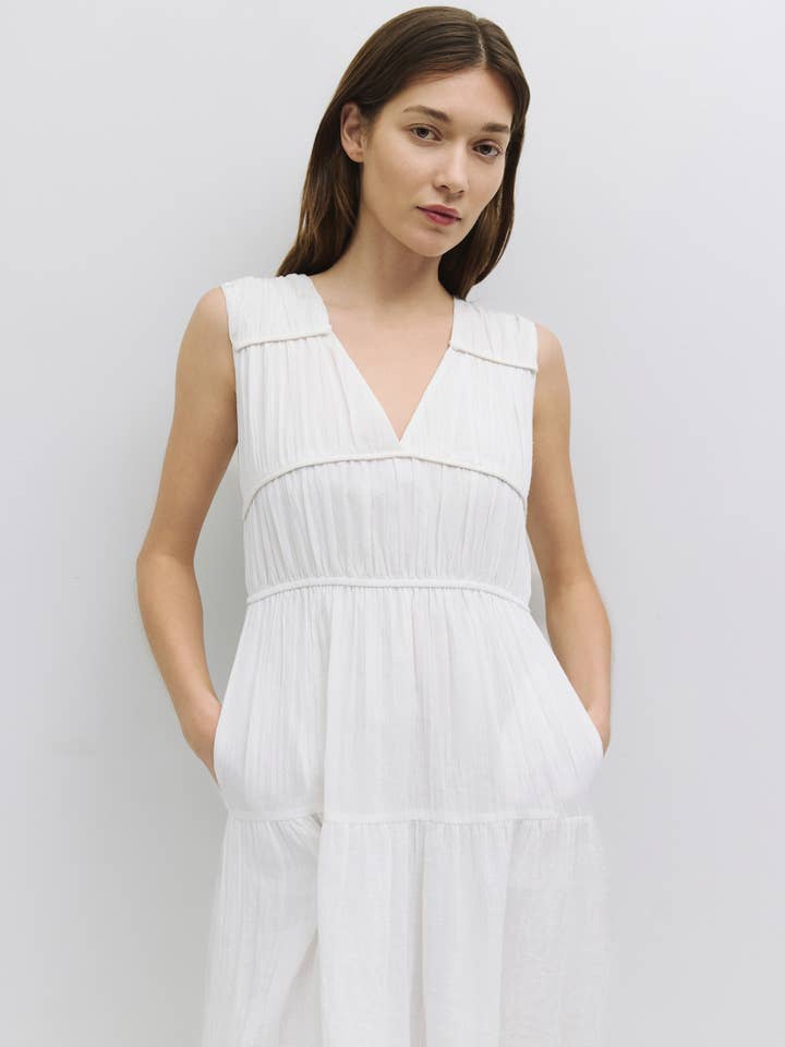 MOD REF - Wholesale Dress - Women's - The Cora Dress | Gathered Neck Midi Dress