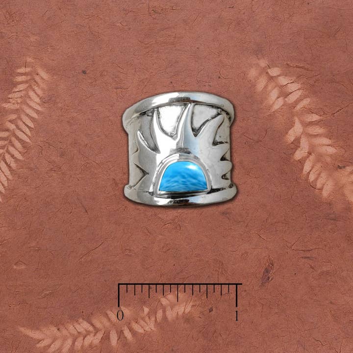 Sun Ring w/ Larimar for wholesale by Tidepool