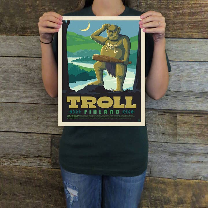 Finlande : Impression artistique Troll (Legends) pour la vente par Anderson Design Group