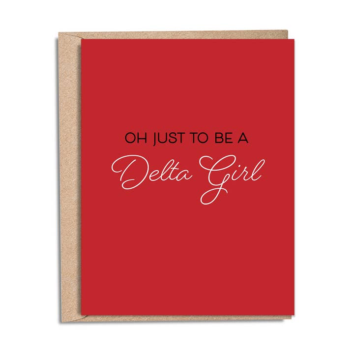 Delta Girl Sorority gratulationskort för wholesale av Goods Made by Digitrillnana