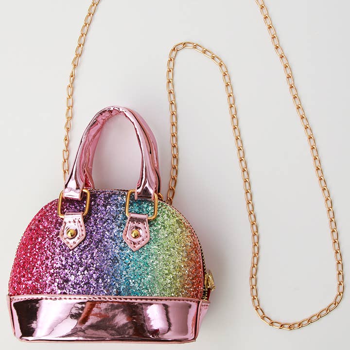Sparkle Sisters by Couture Clips - Wholesale Crossbody Bag - Kids - Rainbow glitter mini Bag