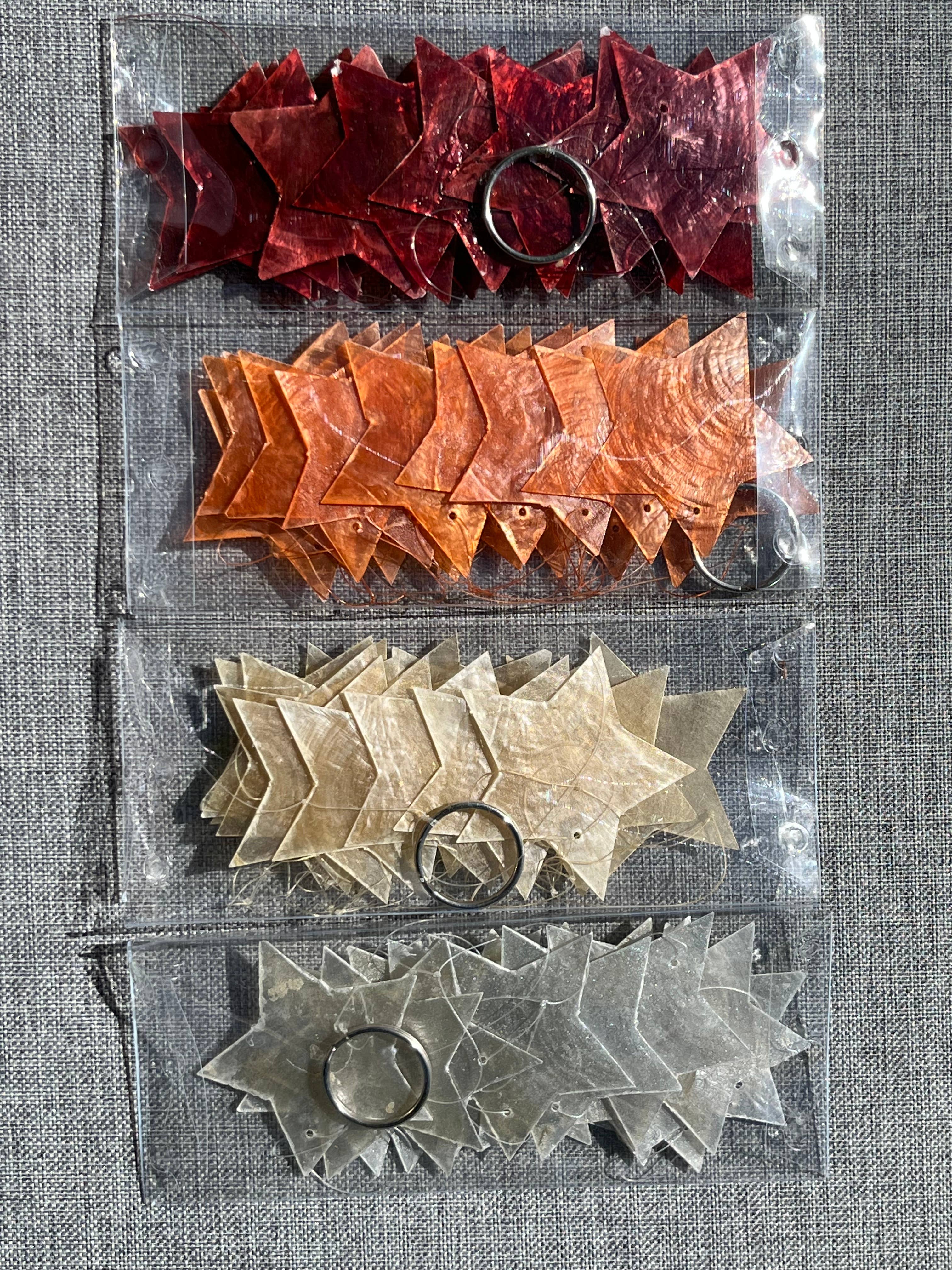 Muno - Wholesale Bunting/Garland - EU ONLY * Capiz Shell Garland Stars * Christmas Deco0