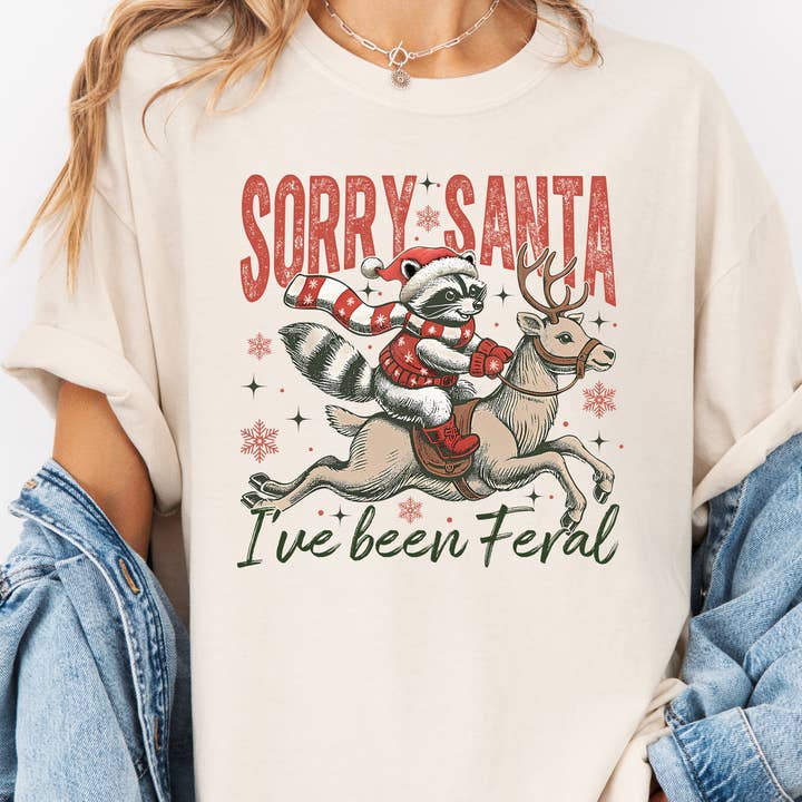 Funny Feral Christmas Shirts, Family Santa Tee for wholesale by Miche Custom