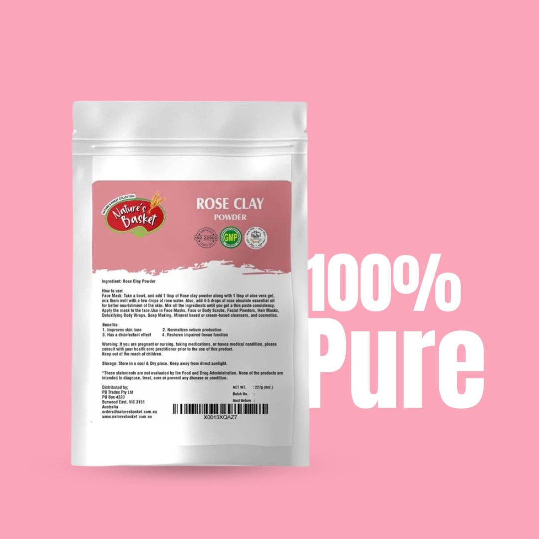 Natures Basket - Wholesale Skincare face mask - Nature's Basket Rose Clay Powder - 227 Grams7