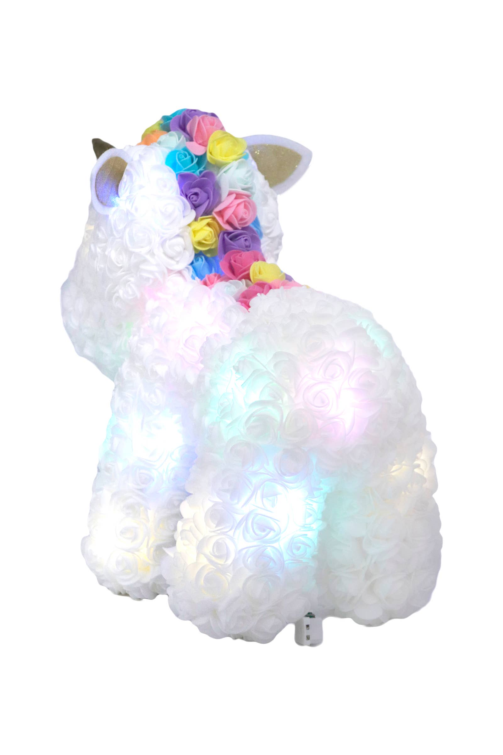 Cap Zone - Wholesale Tafelbladdecoratie - Jumbo Forever roos eenhoorn LED geschenkdoos - 35,6 cm7