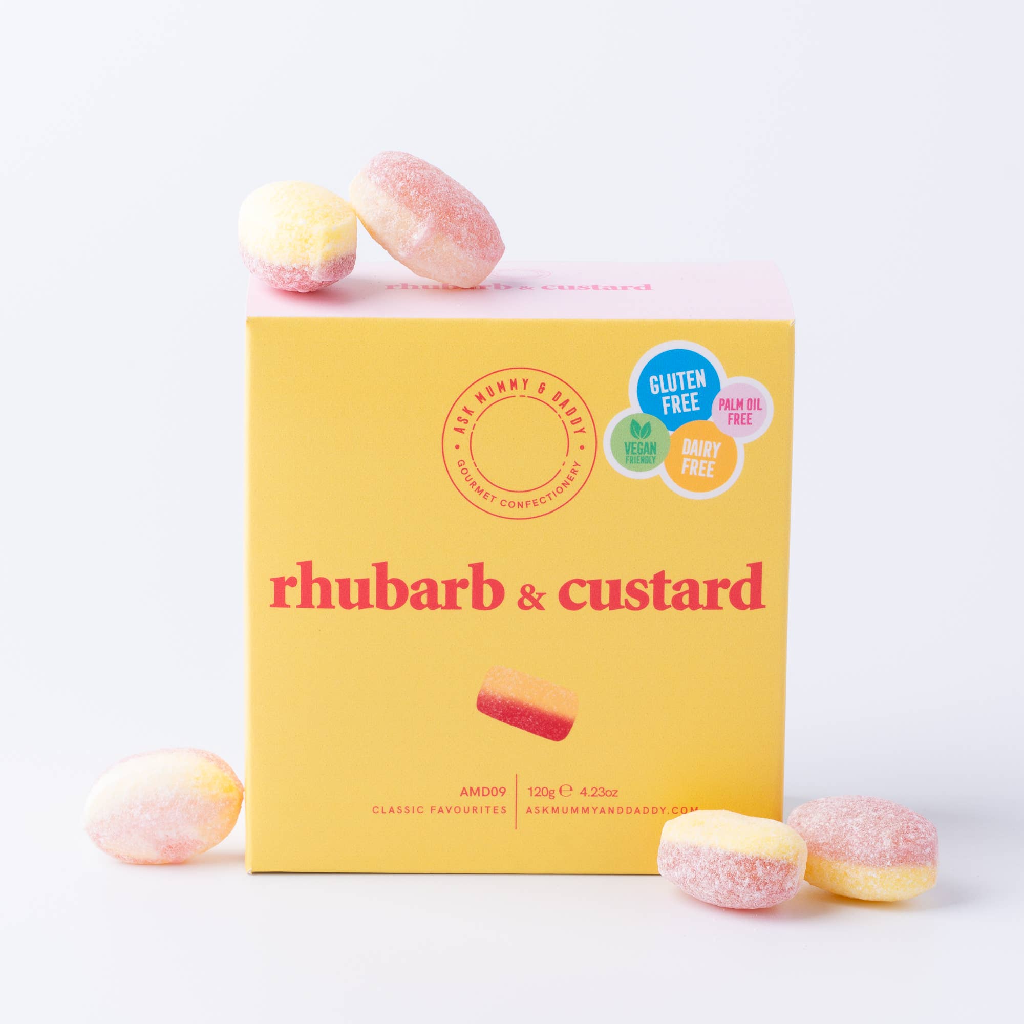 Ask Mummy & Daddy – wholesale Gummy – Rhubarb & Custard Giftbox1