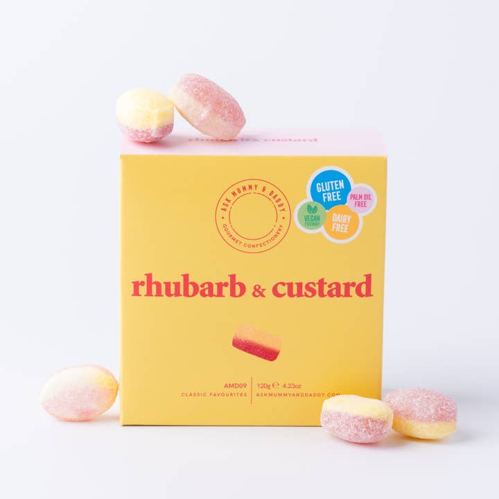 Ask Mummy & Daddy – wholesale Gummy – Rhubarb & Custard Giftbox1