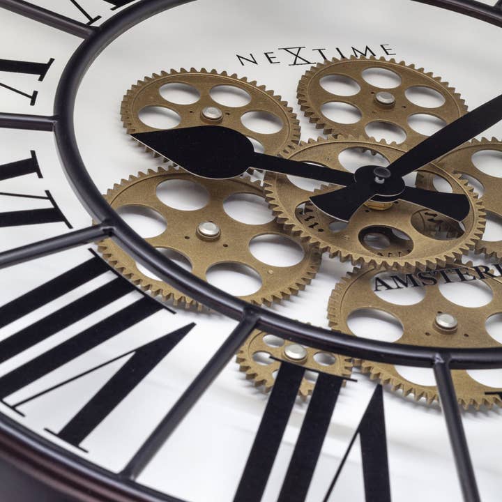 NeXtime - Wholesale Wall Clock - William Black & White Metal Wall Clock1