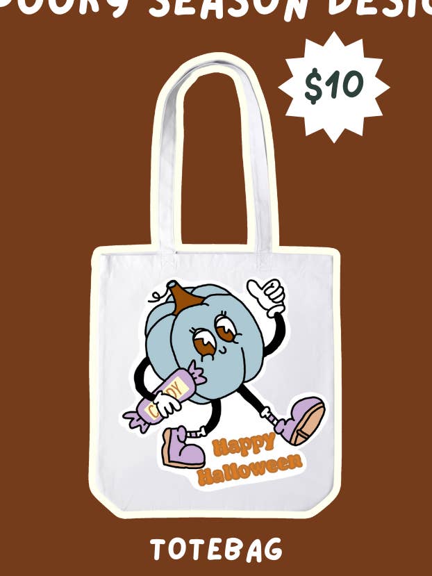 Halloween Totebags for wholesale by Chaotic Crystal Chick Co.