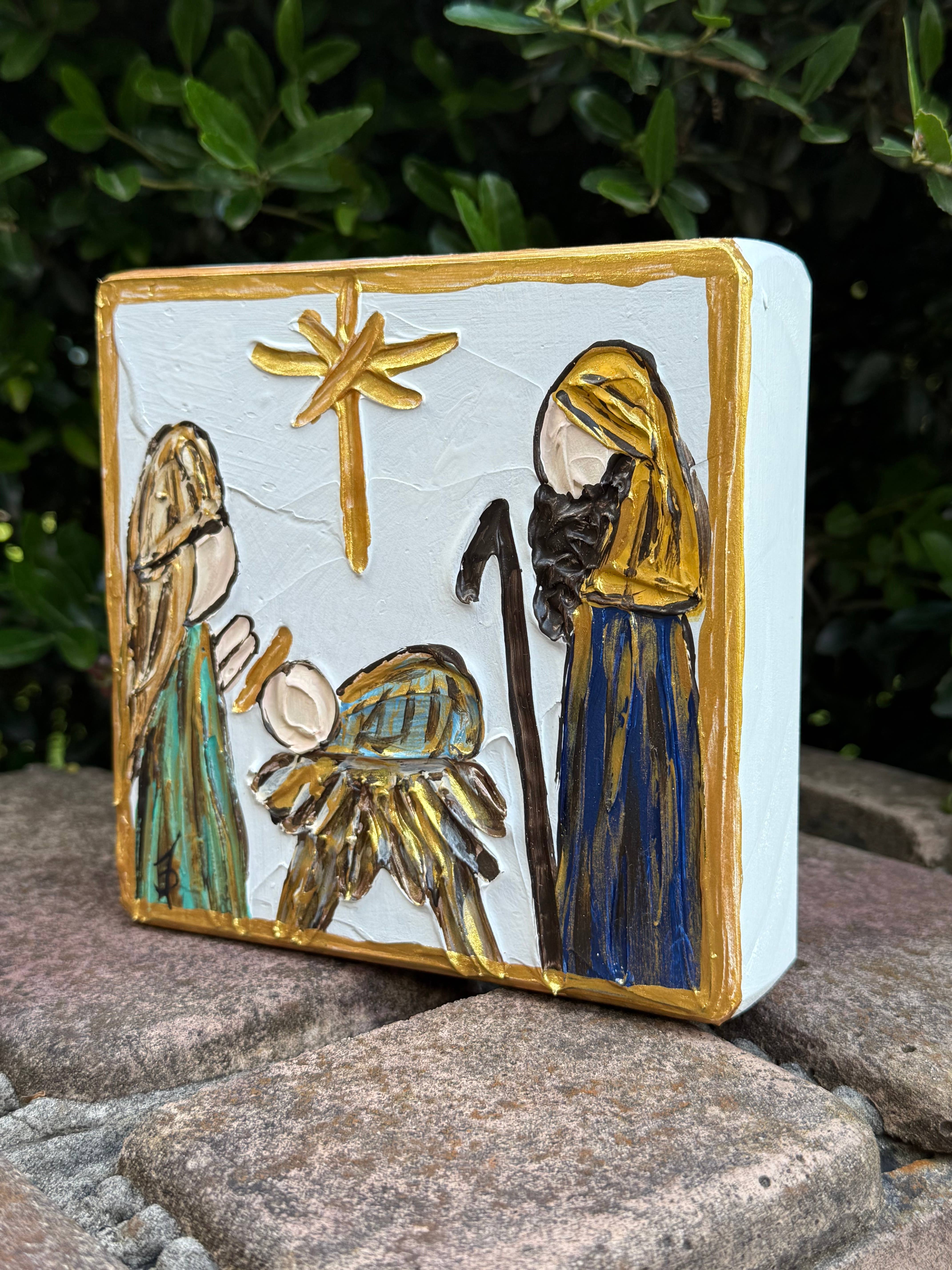 Framesaplenty - Venta al por mayor Decoración navideña - Pequeño bloque de arte de belén5