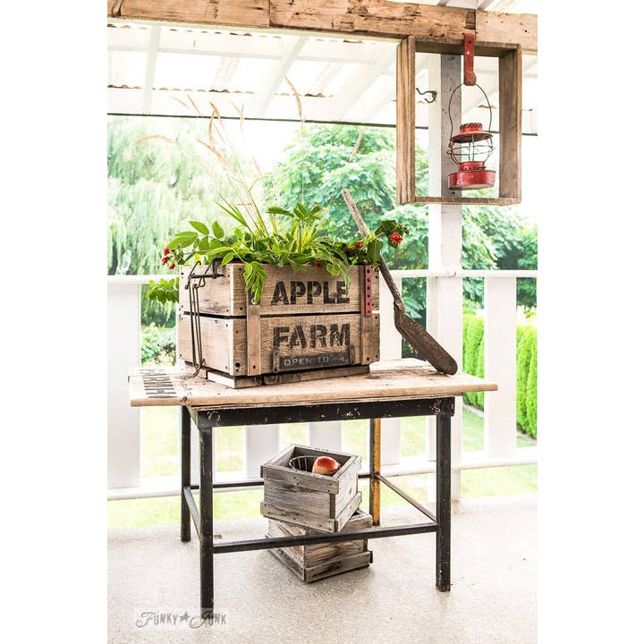 Muddaritaville Studio - Wholesale Stencil/Craft Die - FJ003 Funky Junk's Apple Farm5