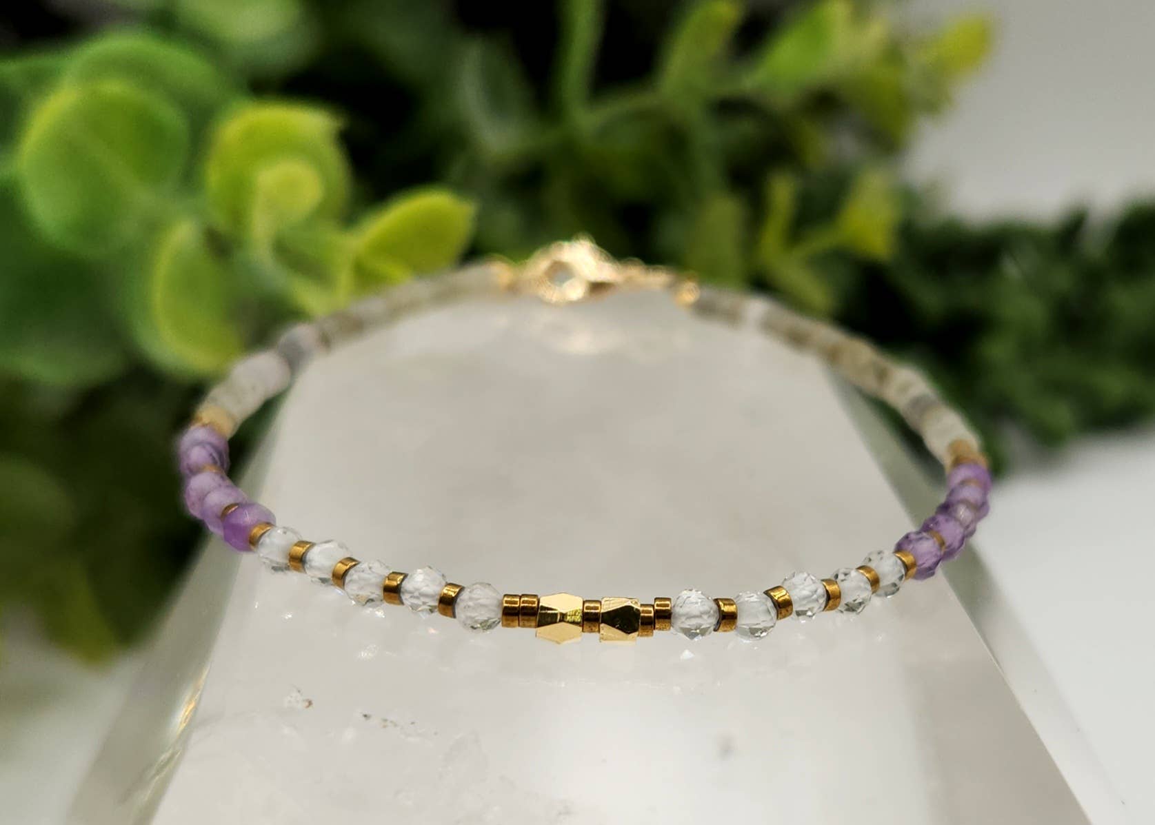 Meraki Gemstones - Wholesale Beaded Bracelet - TRANSFORMATION/CHANGE-Quartz/Amethyst/Labradorite Bracelet 6