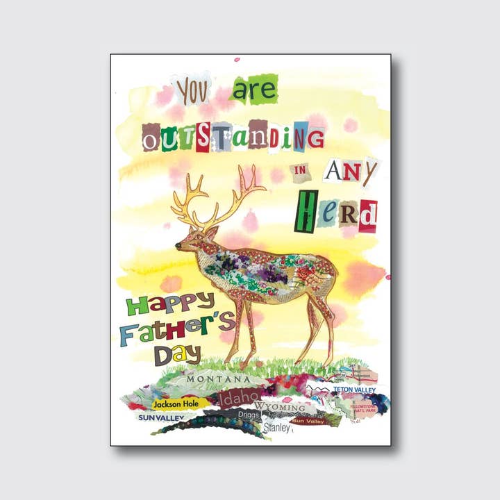 Elk Herd Father's Day for wholesale by Chique Lixo Greeting Cards